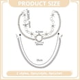thumbnail image 2 of 4Pcs 2 Styles 201 Stainless Steel Cuban Link Chains & Alloy Boot Strap Chains with Spring Gate Rings and Lobster Claw Clasps Antique Silver & Platinum 345~350mm 2pcs/style, 2 of 5