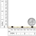 thumbnail image 3 of Gem Stone King 18K Yellow Gold Plated Silver Black Onyx and Round White Lab Grown Diamond Tennis Bracelet for Women (2.44 Cttw, Gemstone Birthstone, Oval 6X4MM, 7.25 inches), 3 of 4