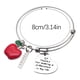 thumbnail image 3 of Fiudx Pulsera Elástica de Acero Inoxidable, Diseño Único, Decoración de Joyería, Frase de Agradecimiento Al Maestro, Regalo para El Día Del Maestro, Graduación de Fin de Curso, para Mujeres, Hombres,, 3 of 5