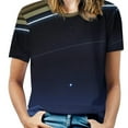 thumbnail image 1 of T-Shirts à Manches Courtes à Volants de Qualité Hq, Col en V, Mode Décontractée, Bleu Pâle, 1 of 5