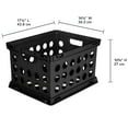 thumbnail image 2 of Sterilite File Crate, Versatile Plastic Bin, Letter or Legal-Sized File Storage, Black, 2 of 9