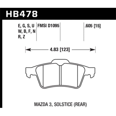Hawk 68-73 Ford Mustang / 68-71 Torino / 68-71 Montego / 68-73 Cougar HPS Street Front Brake Pads