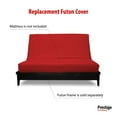 thumbnail image 3 of Premium Cotton/Polyester Futon Cover by Prestige Furnishings - Solid Collection - Solid Red - Twin Size (39" x 75"), 3 of 6