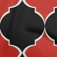 thumbnail image 1 of oneOone Tissu Jersey Coton Rouge Motif Quatrefoil pour Projets de Couture, Imprimé au Mètre 58 Pouces de Large, 1 of 4