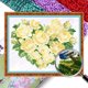 thumbnail image 1 of Kit Punto Cruz Rosa 9 Quilates Con Cuentas Bordado Parcial Arte para El 39x33cm, 1 of 9