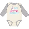 thumbnail image 3 of Inktastic Most Magical Goddaughter- cute unicorn Girls Long Sleeve Baby Bodysuit, 3 of 5