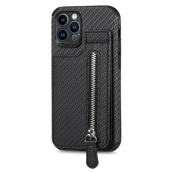 Dteck iPhone 11 Pro,Protective Magnetic Case with Card Holder Stand Flip PU Leather Zipper Coin Purse Case for iPhone 11
Pro,Black