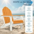 thumbnail image 2 of BPS Outdoor Folding HDPE Adirondack Chair, Patio Seat, Weather Resistant, Orange, 2 of 8