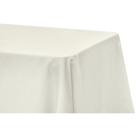 

1 Pc Lamour Satin 90 X132 Rectangular Oblong Tablecloth - Ivory For Wedding Or Event Decor