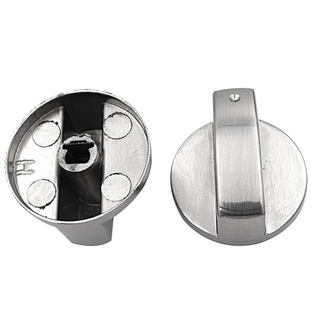 2 Pcs Interrupteurs Rotatifs Bouton Rond Poêle Bouton Rond Brûleur Four Pièces de Cuisine Poignées Bouton de Feu en Métal, 6mm, Type 1