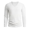 thumbnail image 3 of StSilkitty Long Sleeve T-Shirts for Mens Solid Color Lightweight V Neck Casual Shirts Summer Beach Vacation Breathable Pullover Tops, 3 of 7