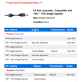 thumbnail image 2 of CV Axle Assembly - Compatible with 1987 - 1993 Dodge Daytona 1988 1989 1990 1991 1992, 2 of 2