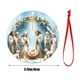 thumbnail image 3 of Belén de madera adorno del árbol de Navidad • Decoración religiosa de 3,14 pulgadas • Belén tallado a mano • Regalo sagrado de la Navidad, 3 of 9