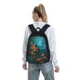 thumbnail image 7 of Lsque Elegant Butterfly And Flowers Pattern Adult Backpack – Durable & Lightweight PU Canvas Storage Bag , 15” Laptop Compartment, and Multiple Pockets, 7 of 7