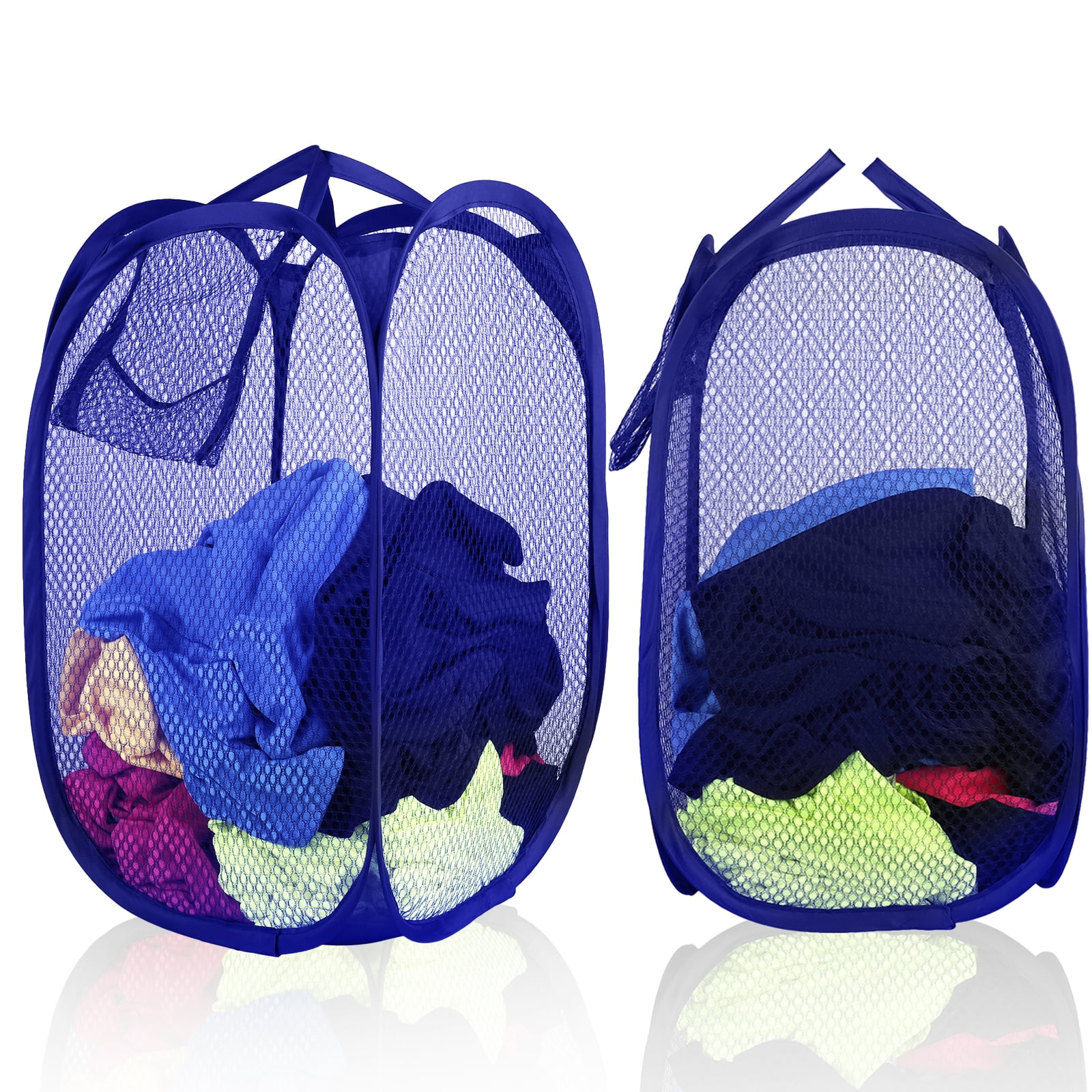 EEEkit 2Pack Mesh Pop up Laundry Hamper with Portable, Sturdy Durable Handles, Collapsible for