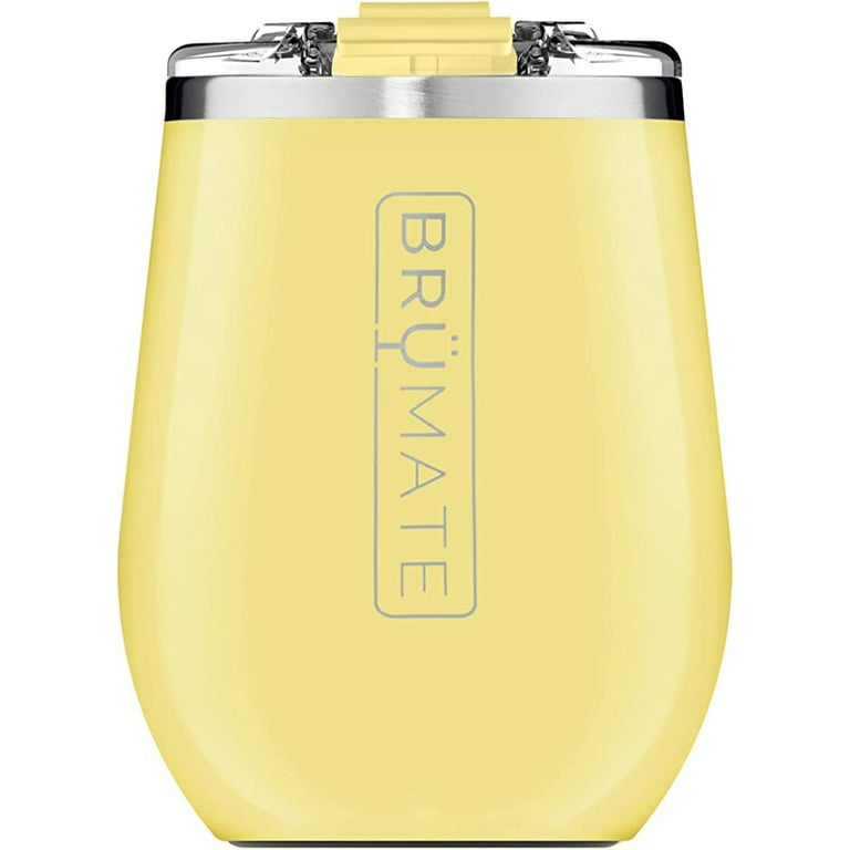 BrüMate Uncork'd XL MÜV - 100% Leak-Proof 14oz Insulated Wine  Tumbler with Lid - Vacuum Insulated Stainless Steel Wine Glass - Perfect  For Travel & Outdoors (Daisy): Tumblers & Water Glasses