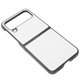 thumbnail image 3 of Funda plegable para teléfono móvil, resistente a arañazos y polvo, de cuero, color blanco, 3 of 14