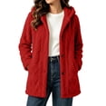 thumbnail image 4 of Perfectbot Women Sherpa Hooded Jacket, Long Sleeve Button Down Fleece Coat Fall Winter Warm Outerwear, 4 of 7