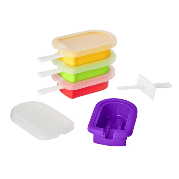 Tovolo Classic Stackable Ice Pop Molds Set of 4 Silicone BPA-Free, Assorted