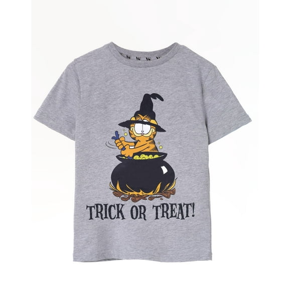 Garfield T-Shirt à Manches Courtes Gris Unisexe pour Enfants
