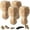 Type J, variant on 4 Inch / 10 cm Wooden Furniture Legs, LAVANE Set of 4 European Style Solid Wood Carved Unfinished Replacement Feet for DIY Cabinet Sofa Couch Ottoman TV Stand Wardrobe Dresser Loveseat