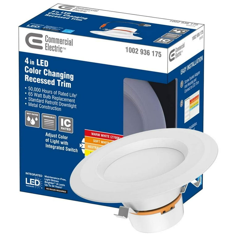 Commercial electric 4 led recessed lights deals