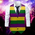 thumbnail image 2 of Rotm Suit Vest for Men Men's Suit Vest Business Formal Waistcoat Vest with 2 Pockets for Wedding Party Vest 3D Print Outerwear Fashion Print Purple,M, 2 of 4