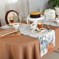 thumbnail image 2 of Fall Table Runner Blue Pumpkin Table Runners for Dining Room Leaves Floral Wood Grain Dinner Runner Thanksgiving Kitchen Decor 13" x 48", 2 of 6