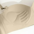 thumbnail image 7 of HOMBOM Bras for Women Everyday Soft Cup Lightly Lined Balconette Brassiere Lifting Wireless Beige Spaghetti Straps Bras 32A, 7 of 7