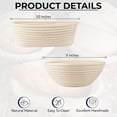 thumbnail image 4 of Cesta para Fermentación de Pan Banneton: Cesta Ovalada de 25 cm y Redonda de 23 cm, Ideal para Panes de Masa Madre Artesanales y Cuenco para Obtener Panes Perfectos., 4 of 8