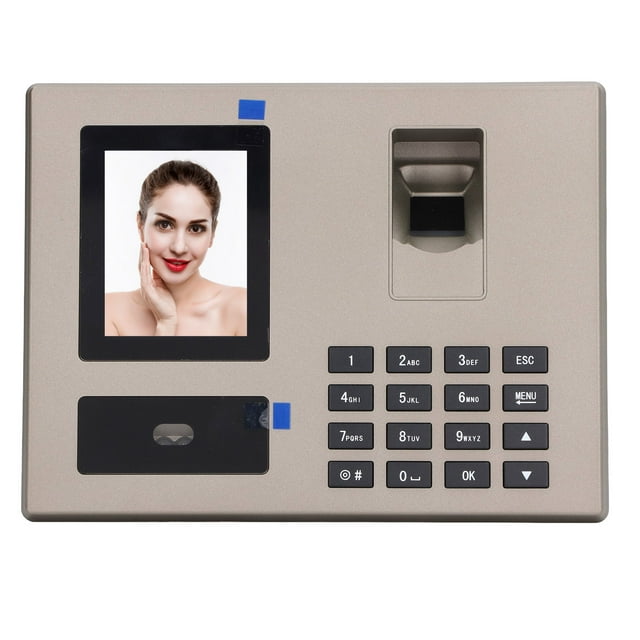 Reconnaissance Faciale Empreinte Digitale Système d'Horloge Biométrique de Présence Machine de Lecture Rapide des Doigts Support Multilingue Rappel Vocal Applicable dans Bureaux Usines Hôtels