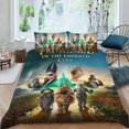thumbnail image 2 of El Mago de la Ciudad Esmeralda Conjunto de sábanas temático, trío de piezas, cómodo y amigable con la piel, diseño único, regalo de decoración para el hogar para familiares, amigos y fans,173cm *218cm, 2 of 6