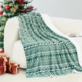 thumbnail image 6 of Elegant Comfort Reversible Christmas Throw Blanket 50" x 60" Flannel Fleece with Festive Holiday Patterns Soft and Cozy Gentle Warmth Dual-Sided Design for Versatile Style, 6 of 9