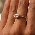 thumbnail image 3 of Lab Grown Pear Cut Diamond Wedding Ring Bypass 10k Yellow Gold Plated, 3 of 5