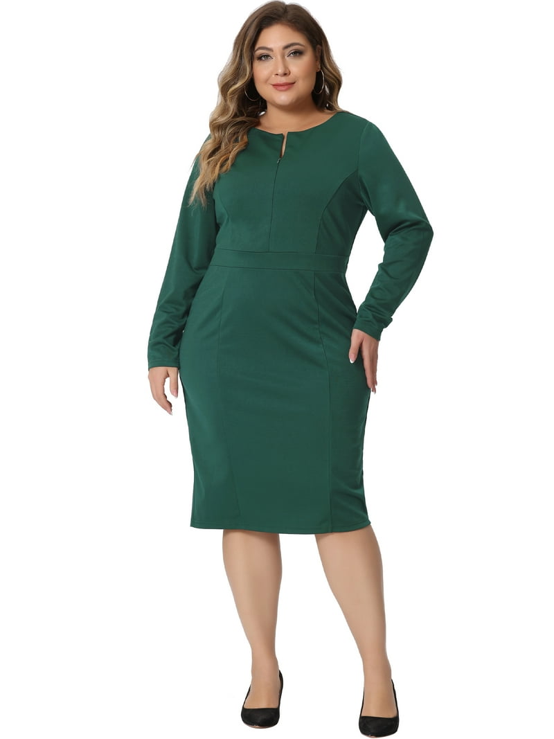 slim fit dress slacks Berylove Women Maxi Mother Dress Plus Size Dark Green A Line V Neck Wedding Party Guest Dress with Half Sleeves, Dark Green / 3XL