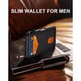 thumbnail image 2 of Billetera ZALVEX minimalista para hombre con clip para billetes y ventana de identificación, 2 of 8