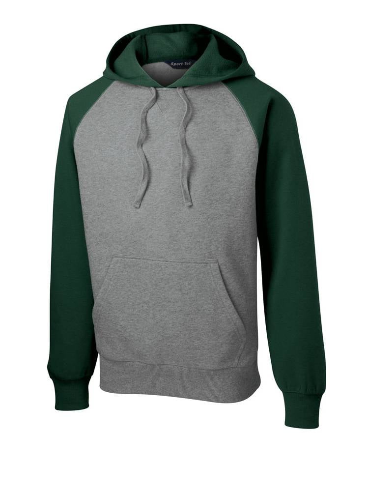 color block pullover hooded sweat