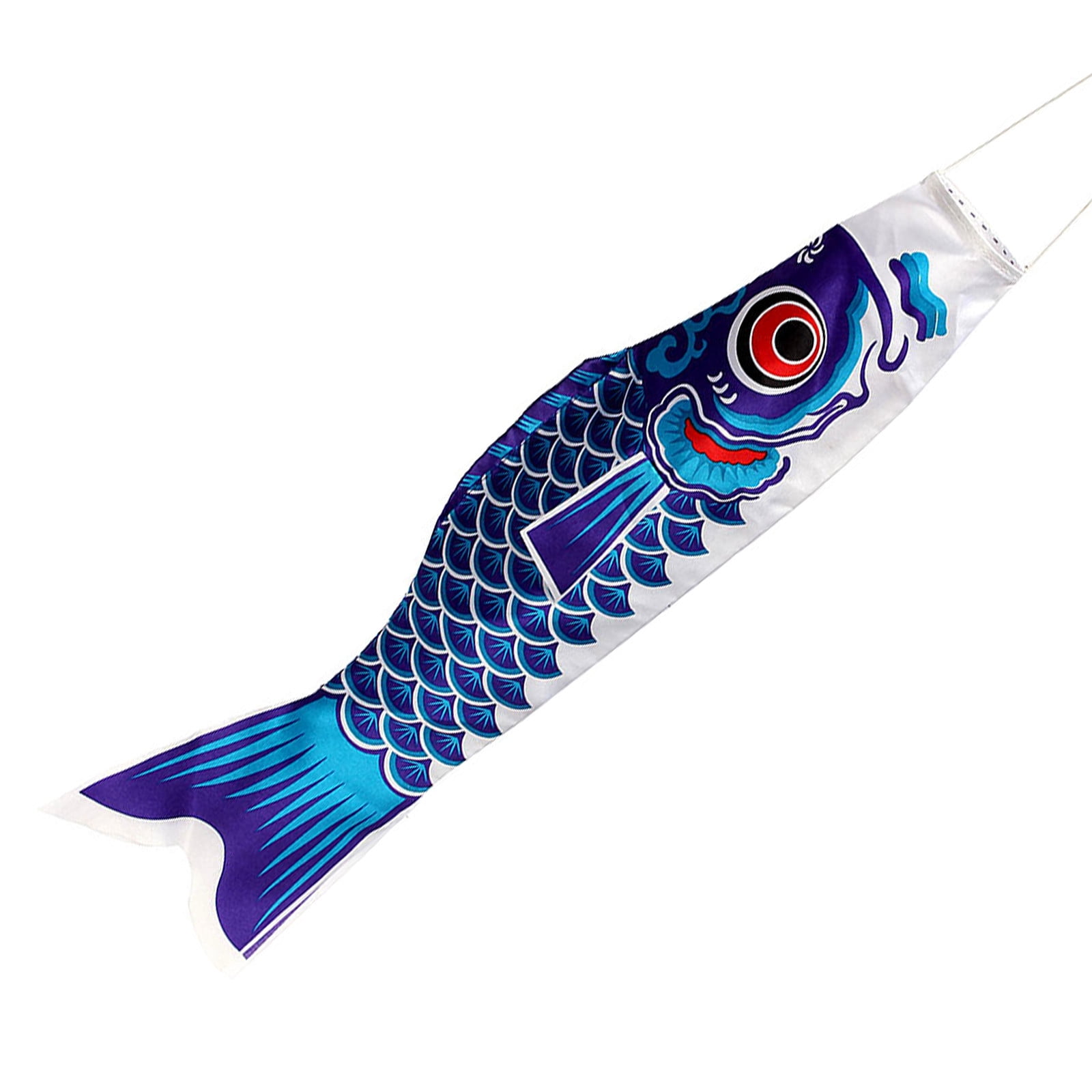 Japanese 39.5" Blue Koi Nobori NYLON Carp Wind Sock Fish Kite Flag Made in Japan 