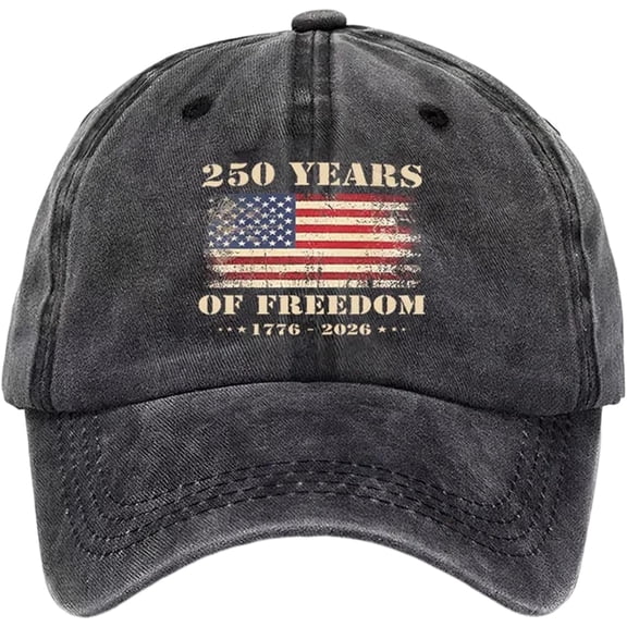 US 250th Anniversary Hat, Retro Washed Baseball Cap, Adjustable Patriotic Decorations American Flag Headwear for Men Women, 4th of July Independence Day Accessories