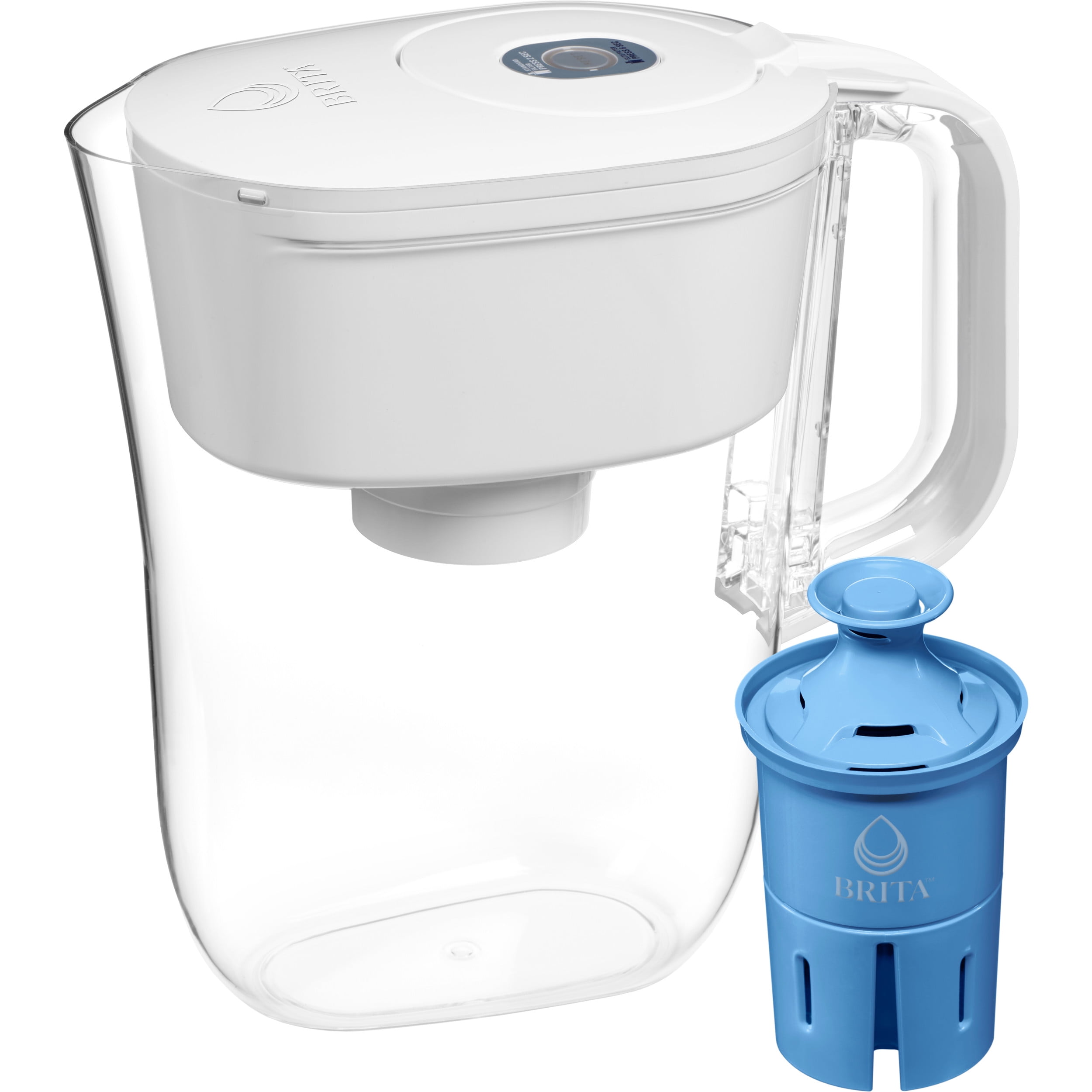Brita 6-Cup White Water Filter Pitcher with Elite Filter, Reduces Lead -