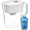 Brita Plastic 6-Cup White Water Filter Pitcher with Elite Filter, Reduces Lead