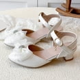 thumbnail image 2 of Zanarzt Toddler Girl Mary Jane Shoes Big Kids Girl Open Toe Dress Shoes Party Wedding Shoes White,US 9.5, 2 of 6