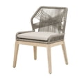 thumbnail image 2 of Benzara BM185196 Weave Design Outdoor Dining Chair with Loose Seat Cushion, Gray - 33 x 23 x 26 in. - Set of 2, 2 of 2
