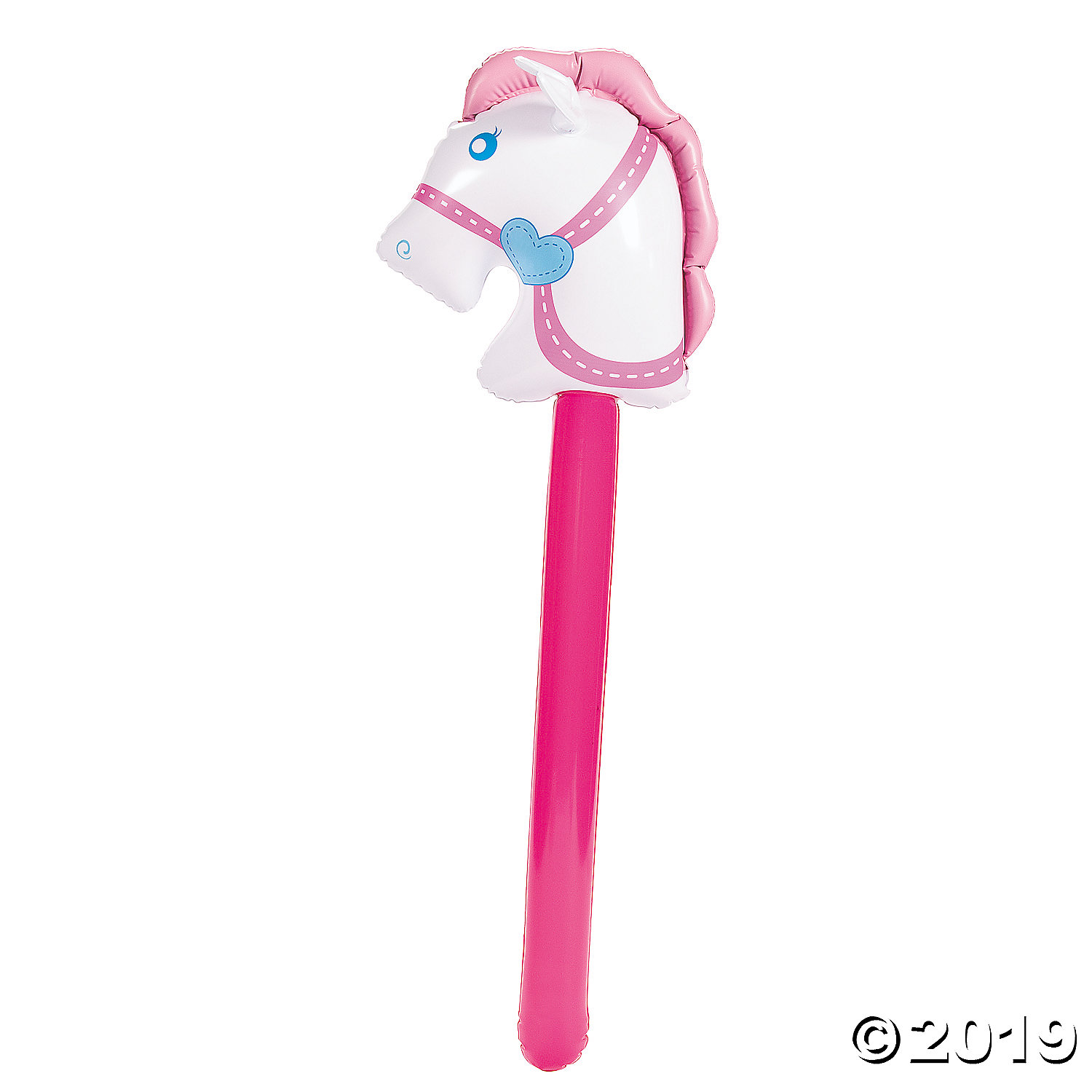 Inflatable Cowgirl Stick Horse