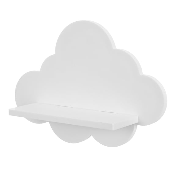 OUNONA No Drill White Cloud PVC Shelf, Unique Design, Versatile Storage Solution