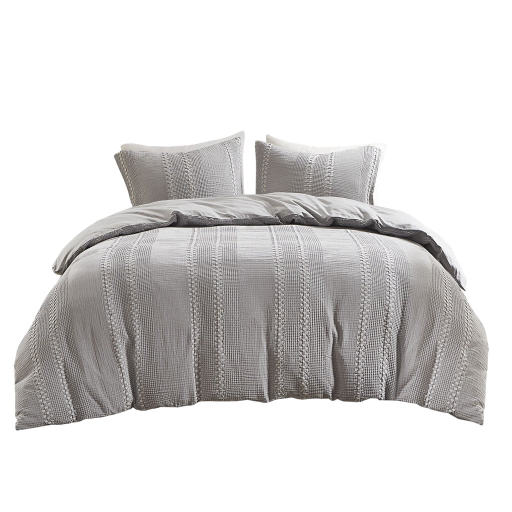 Darby 3 Piece Cotton Gauze Waffle Weave Duvet Cover Set