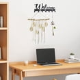 thumbnail image 3 of Key Holder for Wall, Key Holder Wall Mount for Hallway, Key Organizer Rack with 7 Hooks, Key Hanger with Mounting Hardware (Welcome, 12 INCH), 3 of 7