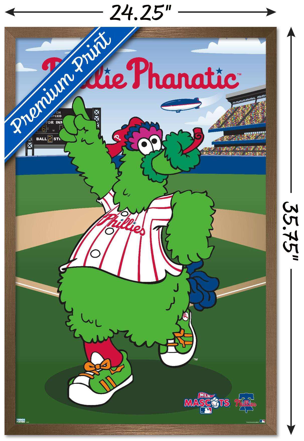 MLB Philadelphia Phillies - Phillie Phanatic Wall Poster with Wooden  Magnetic Frame, 22.375 x 34 