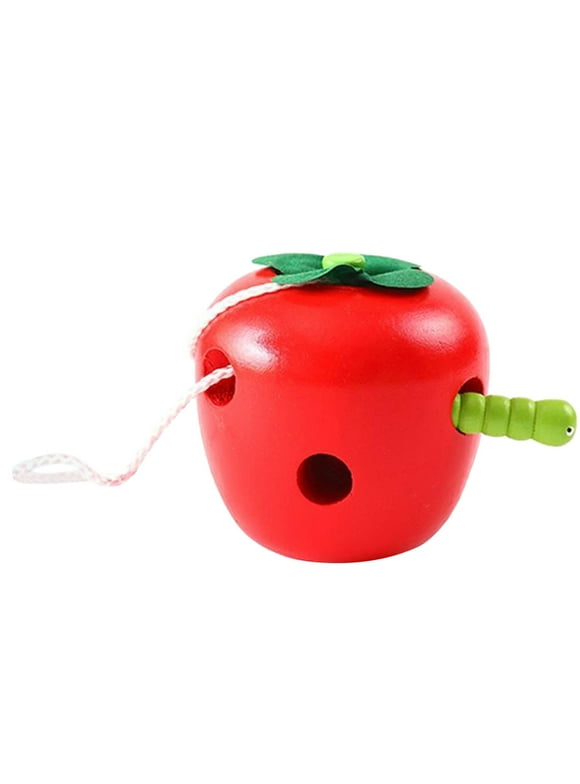 Fridja Bug Eating Apple Toy Wooden Toy Educational And Learning Montessori Activity For Kids
