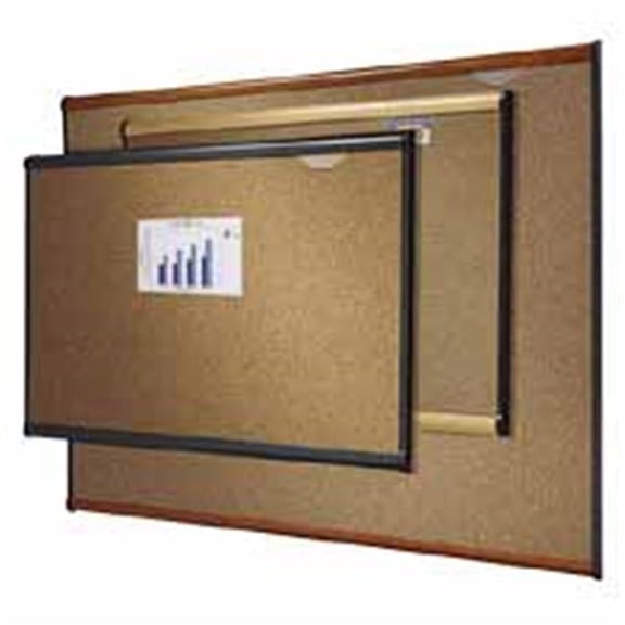 Quartet  Bulletin Board - Light Cherry Frame